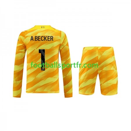 Tenue Liverpool A Becker 1 Gardien Enfant Troisieme 2023-2024 Maillot de Foot ML
